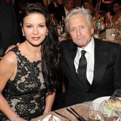 Michael Douglas y Catherine Zeta-Jones en la gala homenaje a Jane Fonda organizada por la AFI