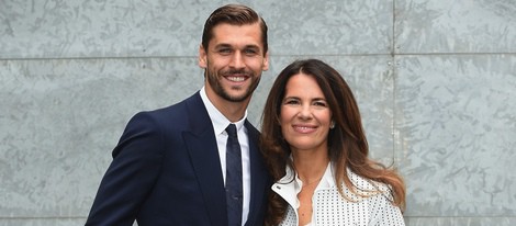 Fernando Llorente y Roberta Armani en el desfile primavera/verano 2015 de Emporio Armani en Milán