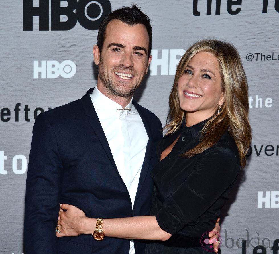 Jennifer Aniston y Justin Theroux en el estreno de 'The Leftovers'