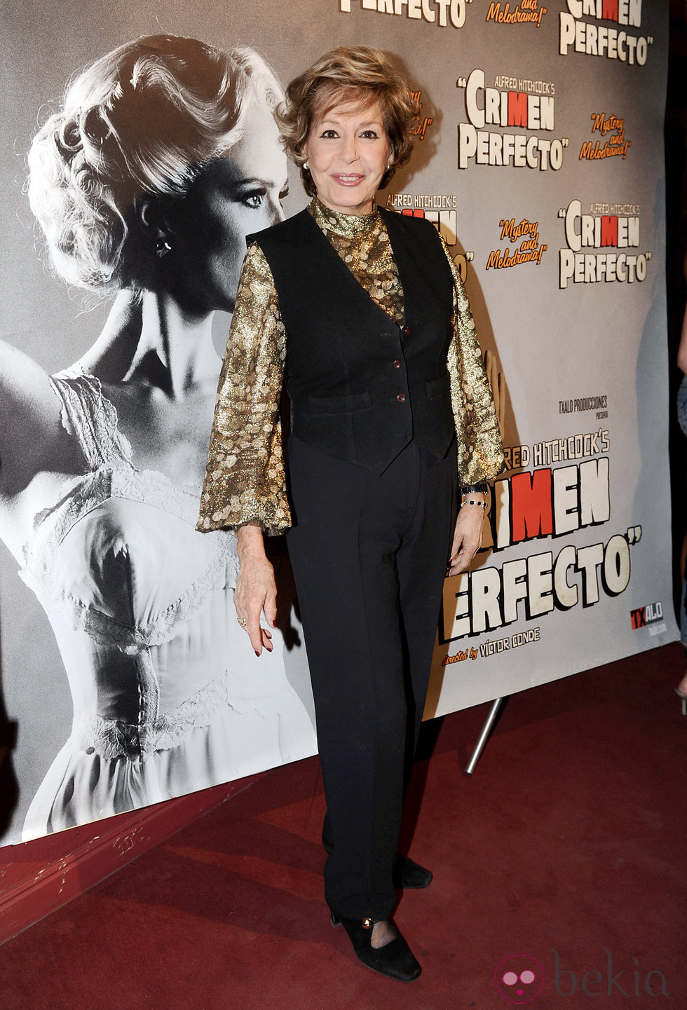 Laura Valenzuela en el estreno de 'Crimen Perfecto'