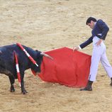 Víctor Janeiro toreando en la plaza de Fuente del Maestre (Badajoz)