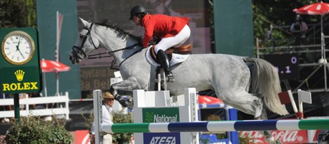 Cayetano Martínez de Irujo compitiendo en el Concurso de Saltos de Madrid