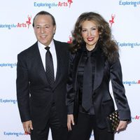 Thalía y Tommy Mottola en el 85 cumpleaños de Tony Bennett