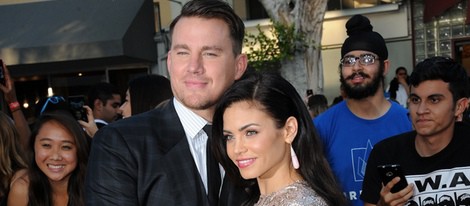 Channing Tatum y Jenna Dewan en el estreno de 'Infiltrados en la universidad' en Los Ángeles