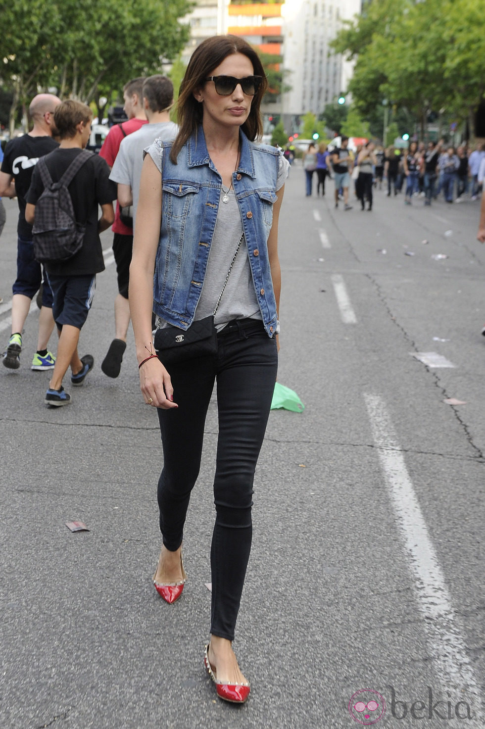 Nieves Álvarez en el concierto de los Rolling Stones en Madrid