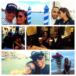 Nicole Scherzinger y Lewis Hamilton en Venecia