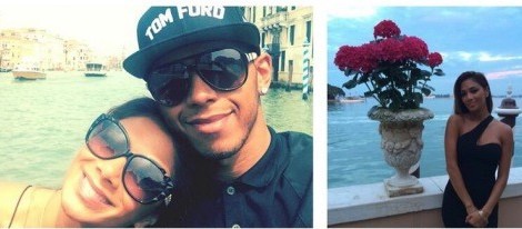 Nicole Scherzinger y Lewis Hamilton en Venecia