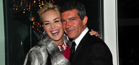 Antonio Banderas y Sharon Stone juntos en el Festival de Cannes 2014