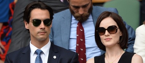 Michelle Dockery y John Dineen en un partido de Rafa Nadal en Wimbledon 2014