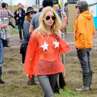 Mary Charteris en el Festival de Glastonbury 2014