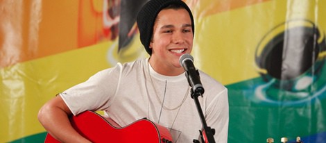 Austin Mahone durante un encuentro con sus fans en Madrid