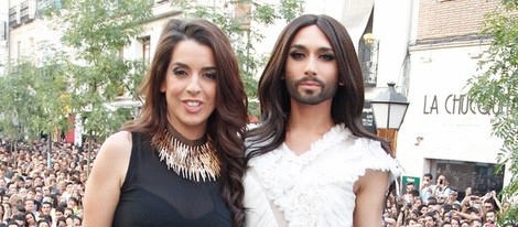 Ruth Lorenzo y Conchita Wurst en el pregón del Orgullo Gay 2014