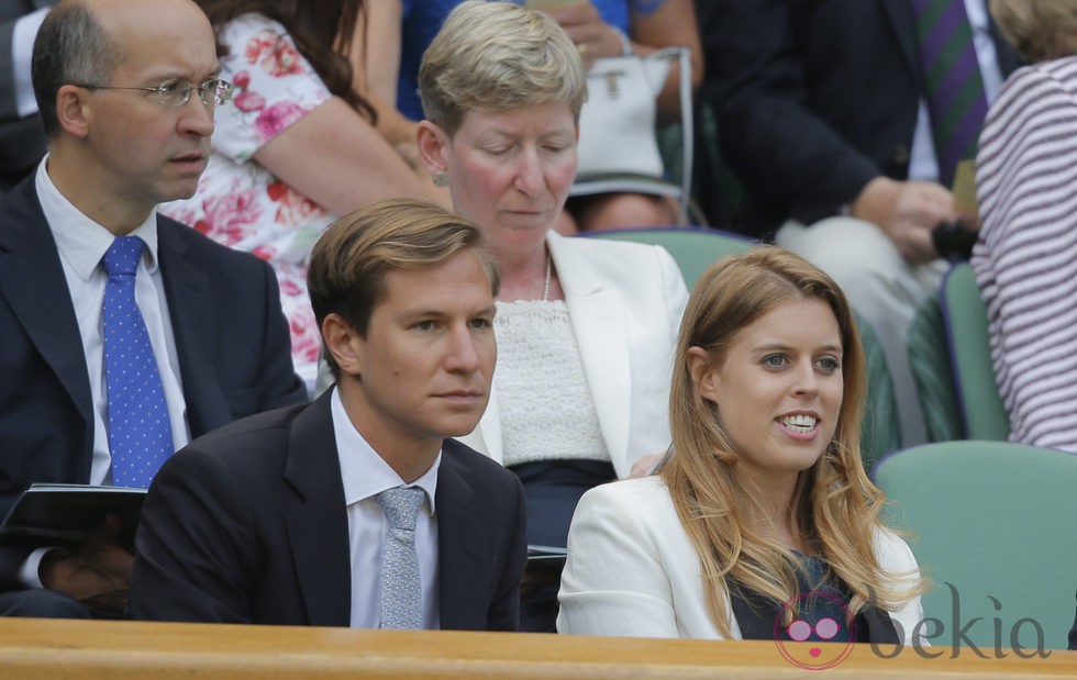 Beatriz de York y Dave Clark en Wimbledon 2014