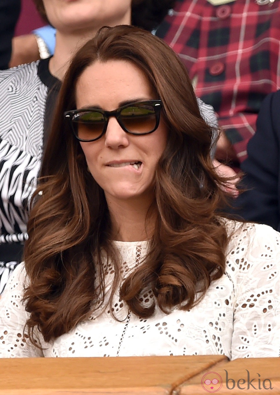 Kate Middleton se muerde el labio inferior en el partido de Andy Murray en Wimbledon 2014