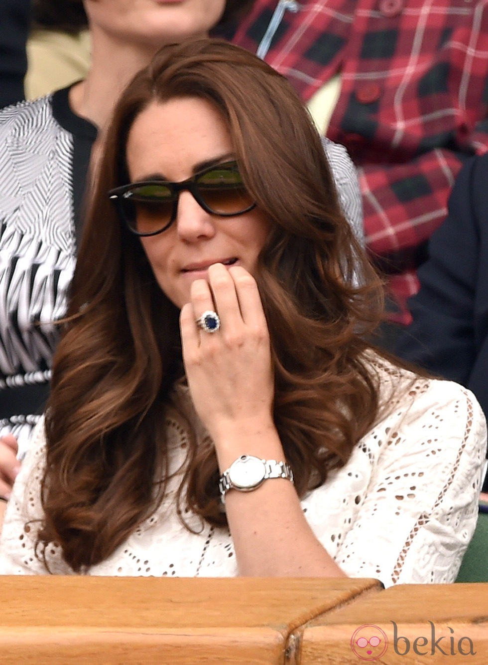 Kate Middleton se muerde las uñas de nerviosismo en el partido de Andy Murray en Wimbledon 2014