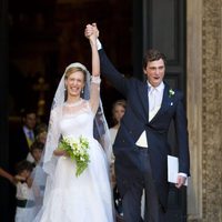 Lili Rosboch y el Príncipe Amadeo de Bélgica en su boda en Roma