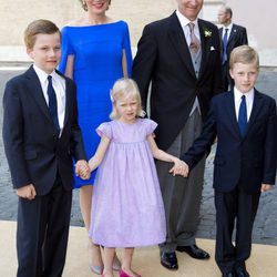 Los Reyes Matilde y Felipe de Bélgica en la boda del Príncipe Amadeo y Lili Rosboch