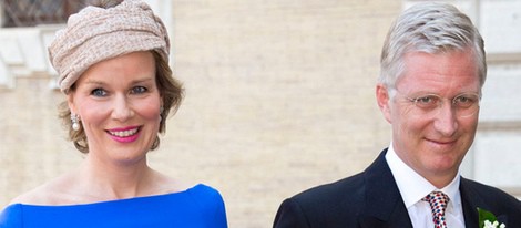 Los Reyes Matilde y Felipe de Bélgica en la boda del Príncipe Amadeo y Lili Rosboch