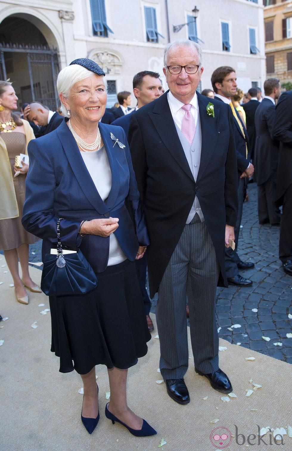 Paola y Alberto de Bélgica en la boda del Príncipe Amadeo y Lili Rosboch