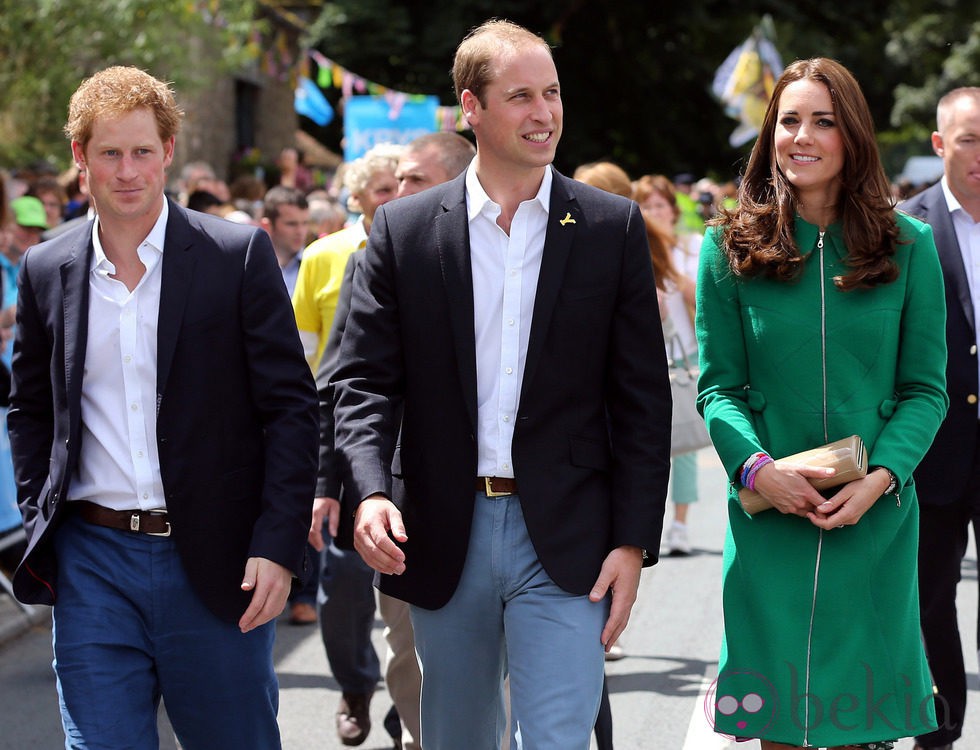 Los Duques de Cambridge y el Príncipe Harry de Inglaterra