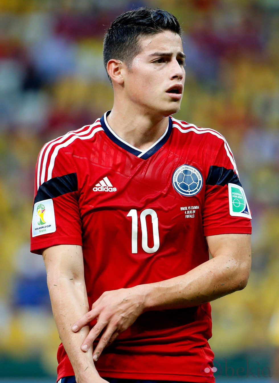 James Rodríguez durante un partido del Mundial 2014