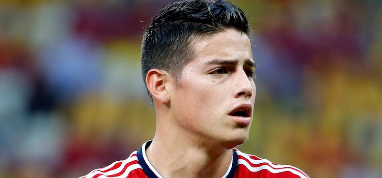 James Rodríguez durante un partido del Mundial 2014