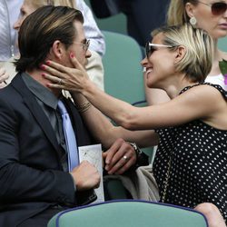 Elsa Pataky y Chris Hemsworth en la final de Wimbledon 2014