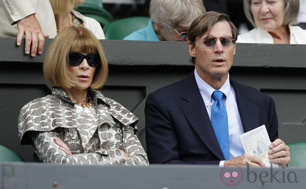 Anna Wintour en la final femenina de Wimbledon 2014