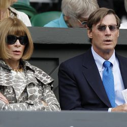 Anna Wintour en la final femenina de Wimbledon 2014