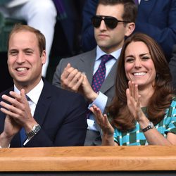 Guillermo de Inglaterra y Kate Middleton en la final masculina de Wimbledon 2014