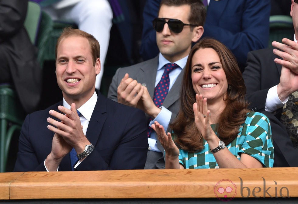 Guillermo de Inglaterra y Kate Middleton en la final masculina de Wimbledon 2014