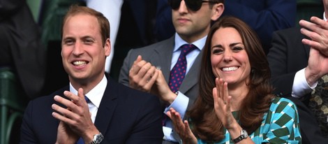 Guillermo de Inglaterra y Kate Middleton en la final masculina de Wimbledon 2014