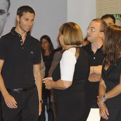 Iván Helguera en la capilla ardiente de Alfredo Di Stéfano en el palco de honor del Santiago Bernabéu