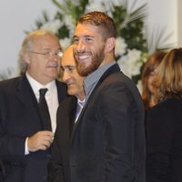 Sergio Ramos en la capilla ardiente de Alfredo Di Stéfano en el palco de honor del Santiago Bernabéu