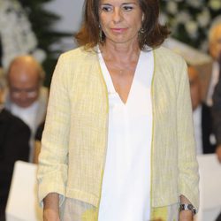 Ana Botella en la capilla ardiente de Alfredo Di Stéfano en el palco de honor del Santiago Bernabéu