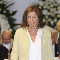 Ana Botella en la capilla ardiente de Alfredo Di Stéfano en el palco de honor del Santiago Bernabéu