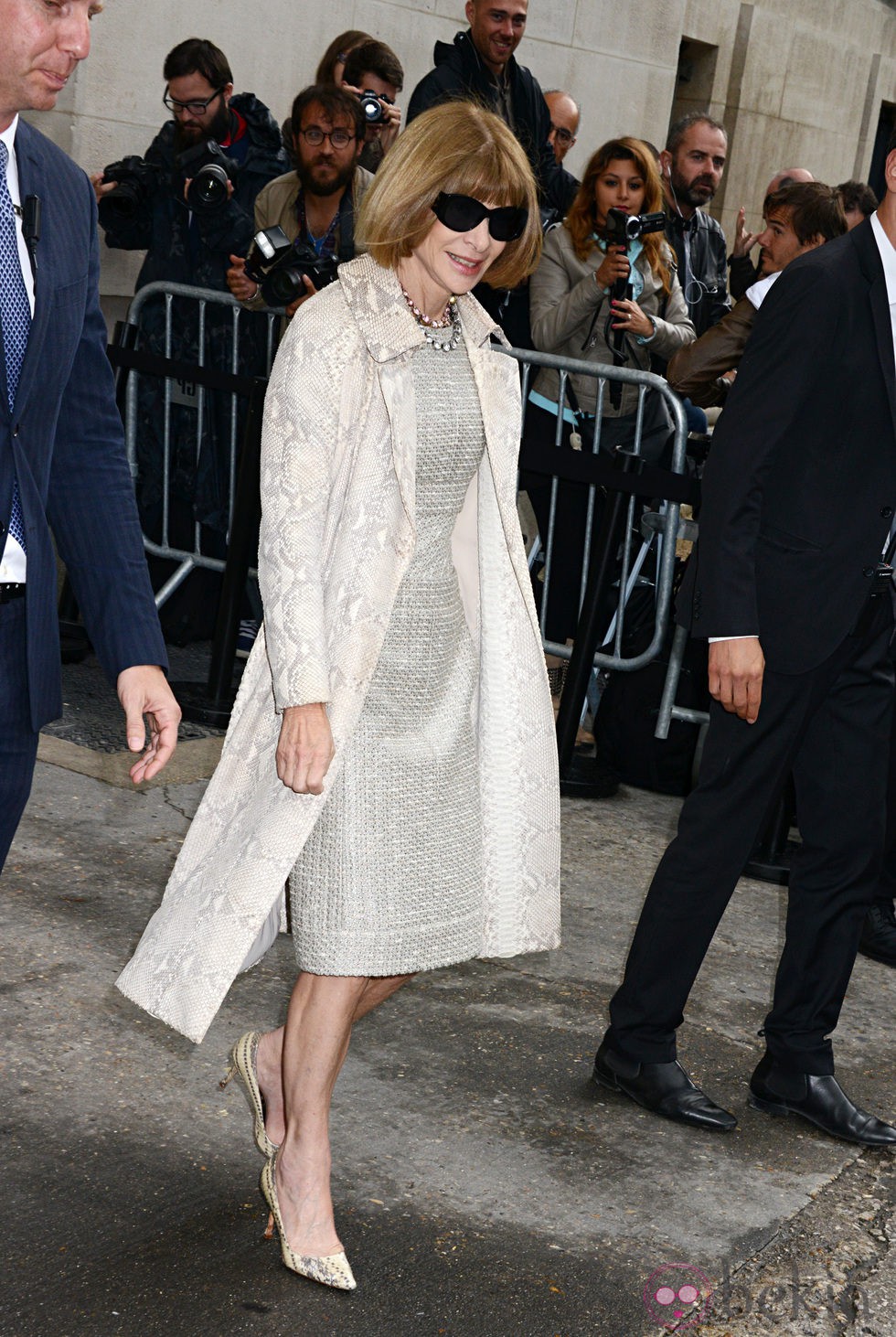 Anna Wintour en el desfile de Chanel de la Semana de la Alta Costura de París otoño/invierno 2014