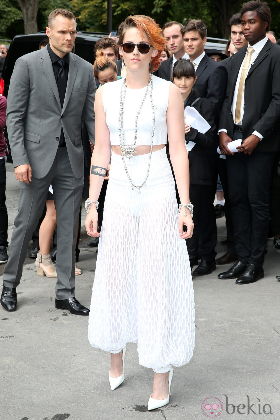 Kristen Stewart en el desfile de Chanel de la Semana de la Alta Costura de París otoño/invierno 2014