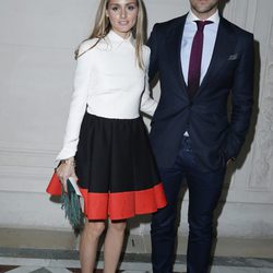 Olivia Palermo y Johannes Huebl en el desfile de Valentino de la Semana de la Alta Costura de París otoño/invierno 2014