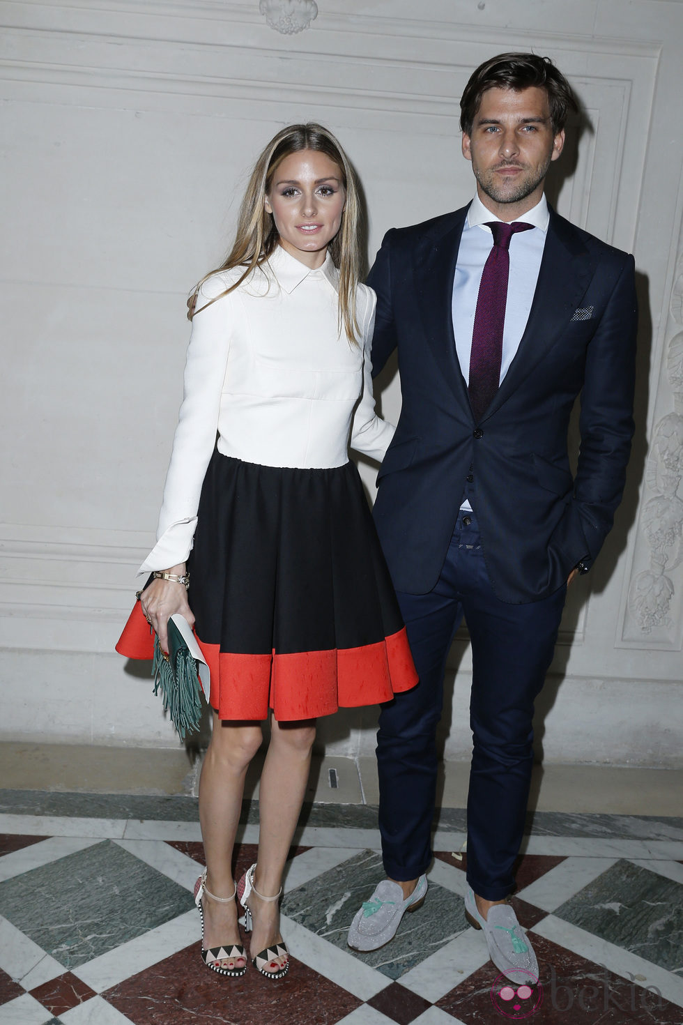 Olivia Palermo y Johannes Huebl en el desfile de Valentino de la Semana de la Alta Costura de París otoño/invierno 2014