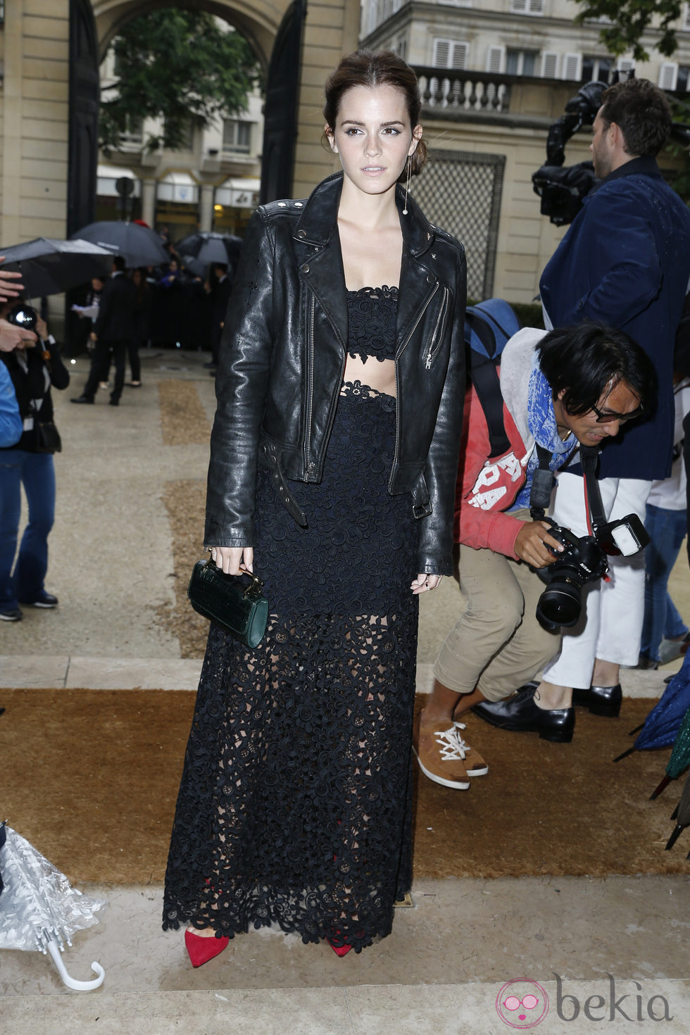 Emma Watson en el desfile de Valentino de la Semana de la Alta Costura de París otoño/invierno 2014