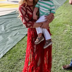 Shakira y Milan en Maracaná en la clausura del Mundial de Brasil 2014