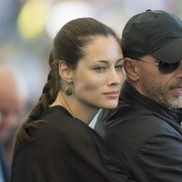 Marica Pellegrinelli y Eros Ramazzotti en la final del Mundial 2014