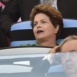 Dilma Rousseff en la final del Mundial 2014