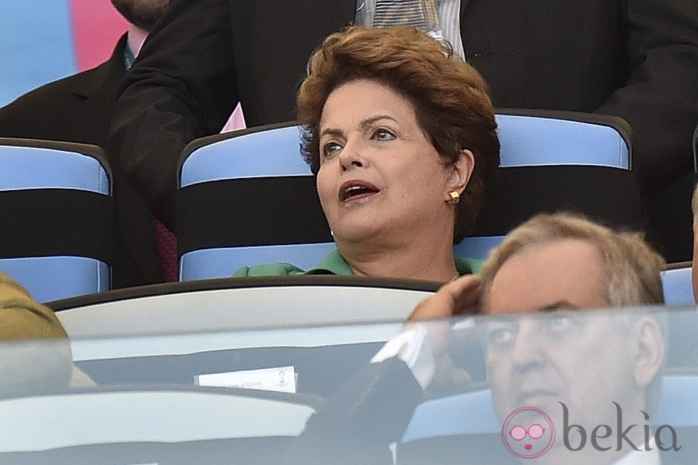 Dilma Rousseff en la final del Mundial 2014