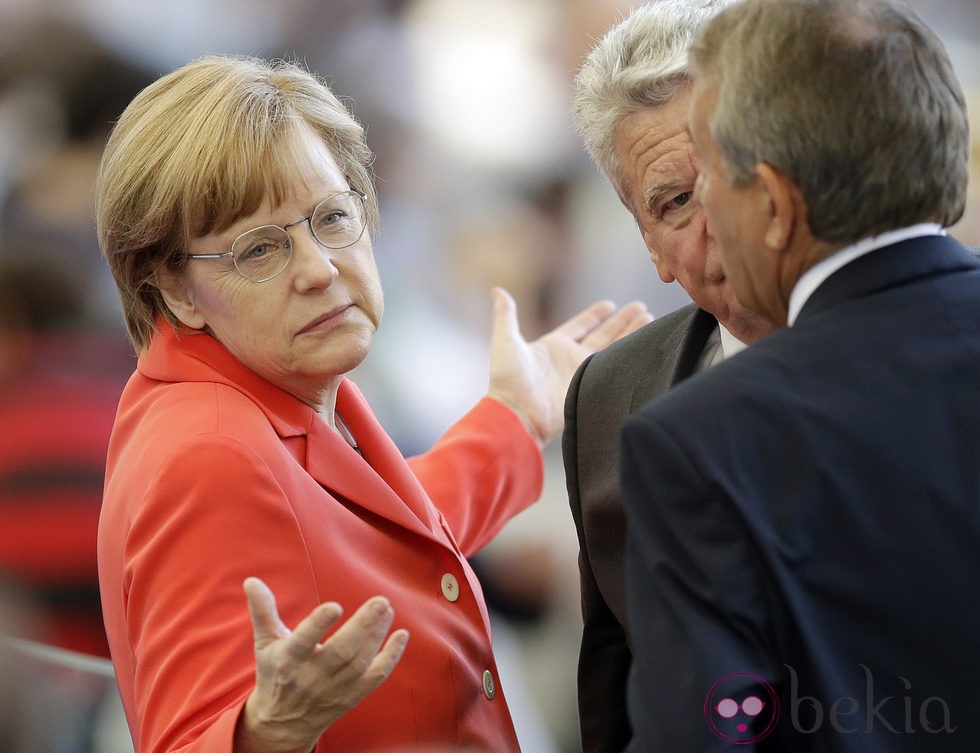 Angela Merkel en la final del Mundial 2014