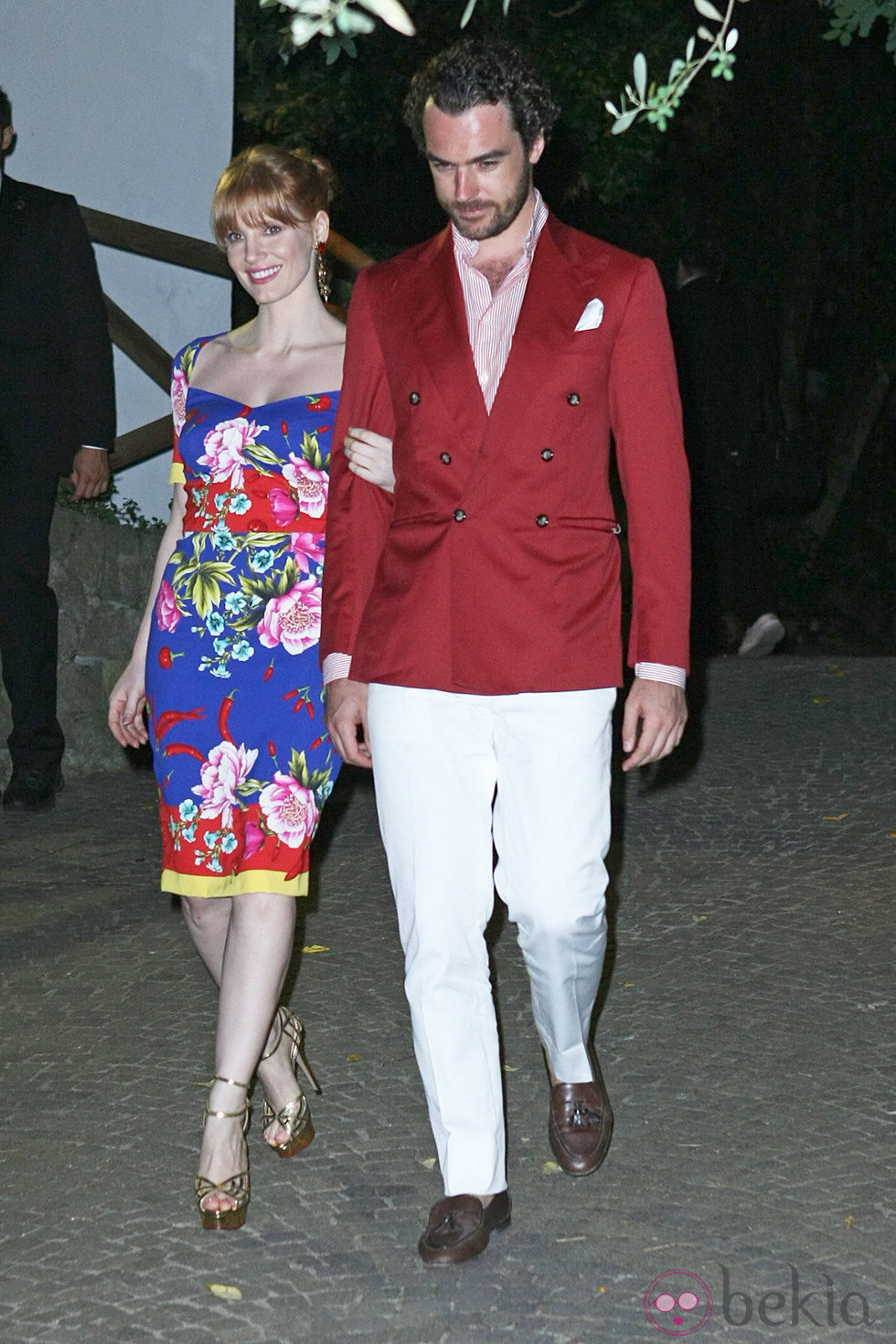 Jessica Chastain y Gian Luca Passi en el Festival de Cine de Isquia 2014