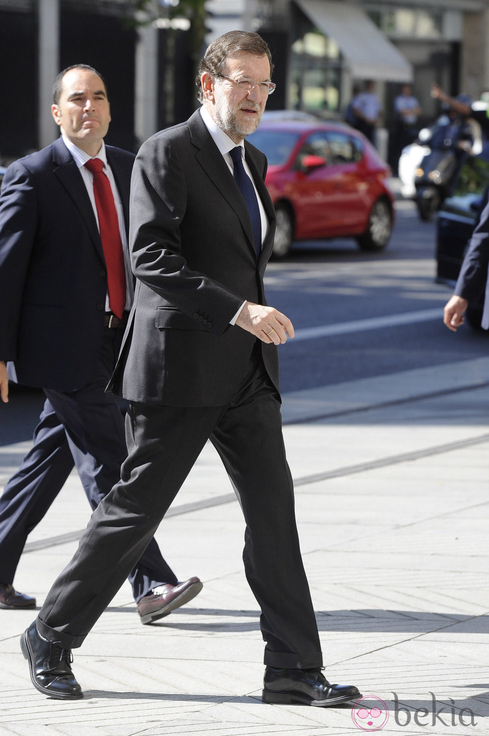 Mariano Rajoy en el funeral de Victoriano Pastor