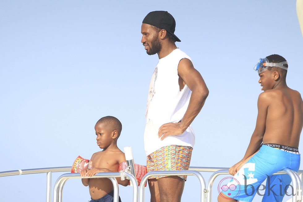 El futbolista Didier Drogba en Formentera