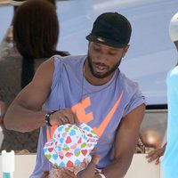 El futbolista Didier Drogba de vacaciones en Formentera